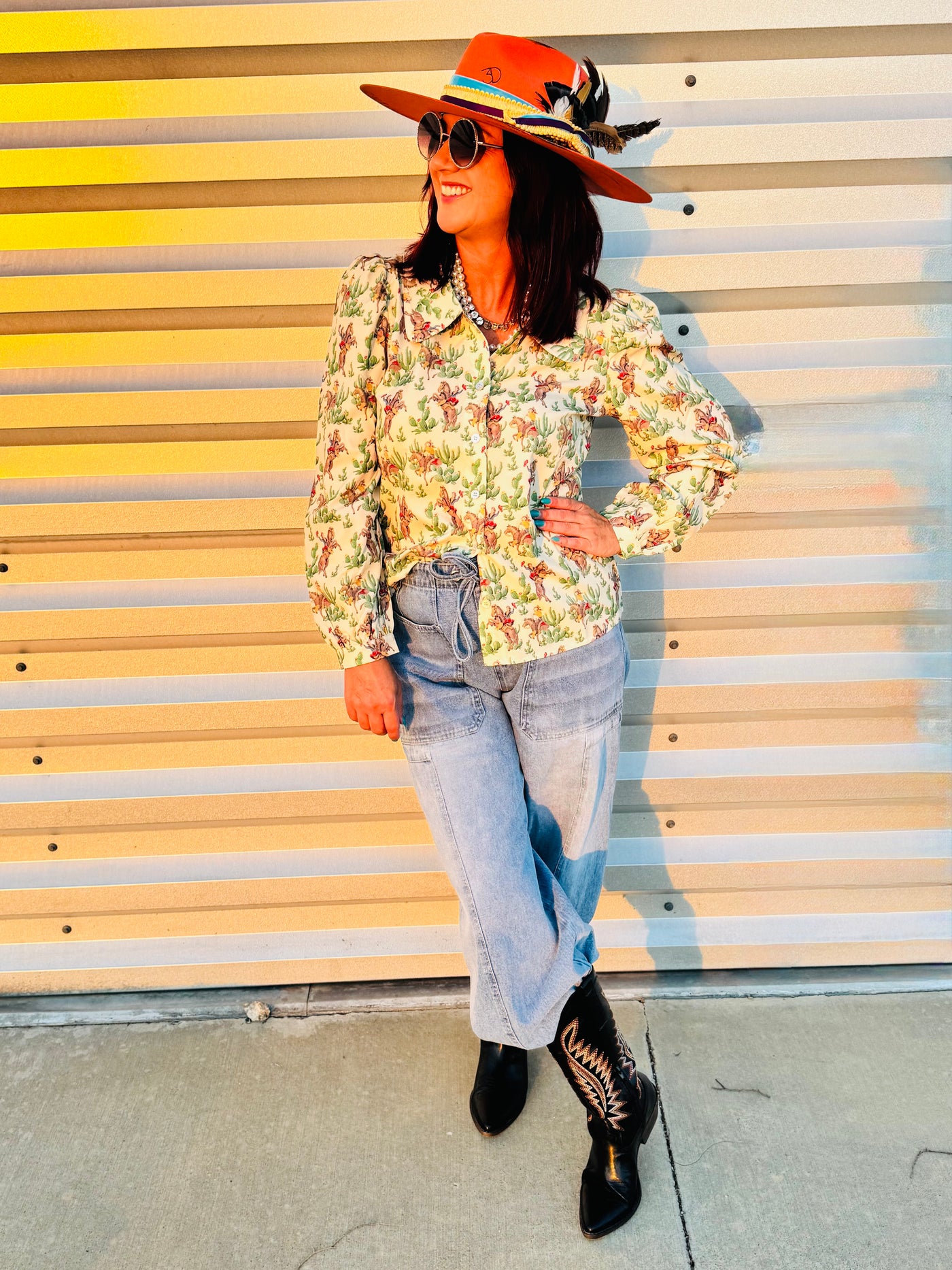 Western Cowgirl Button Down