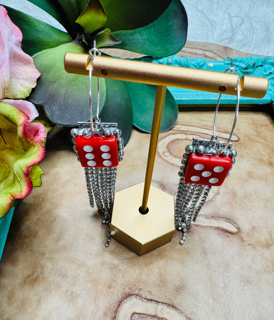 Dice Crystal Earrings