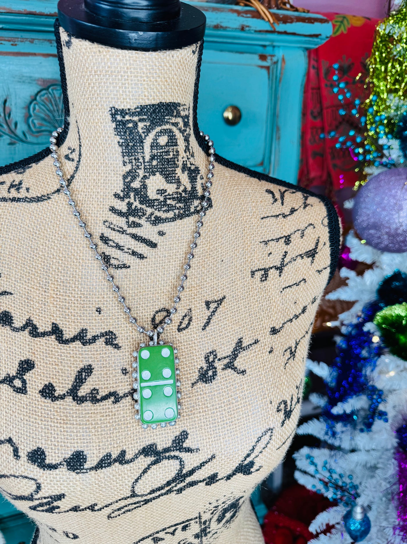 Green Domino Necklace