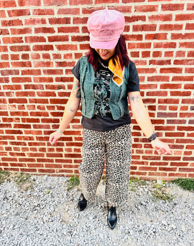 Embroidered Lace Tie Vest