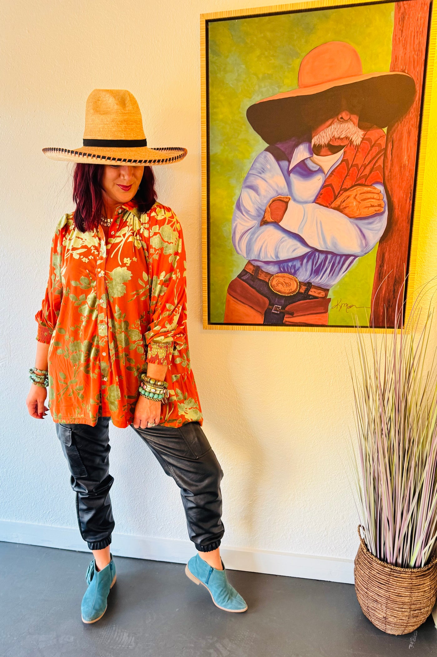 Velvet Boho Button Down