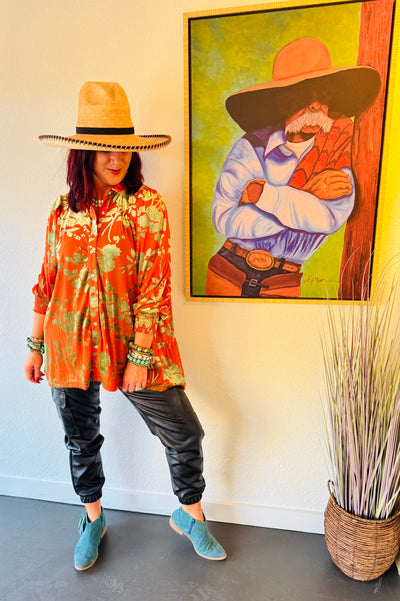 Velvet Boho Button Down