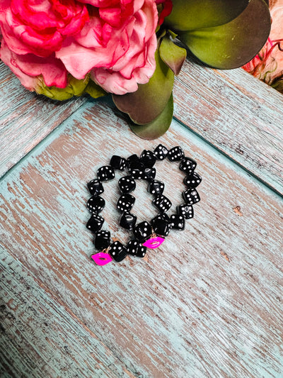 Black Dice and Lip Bracelet