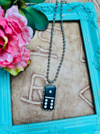 Black & White Domino Necklace