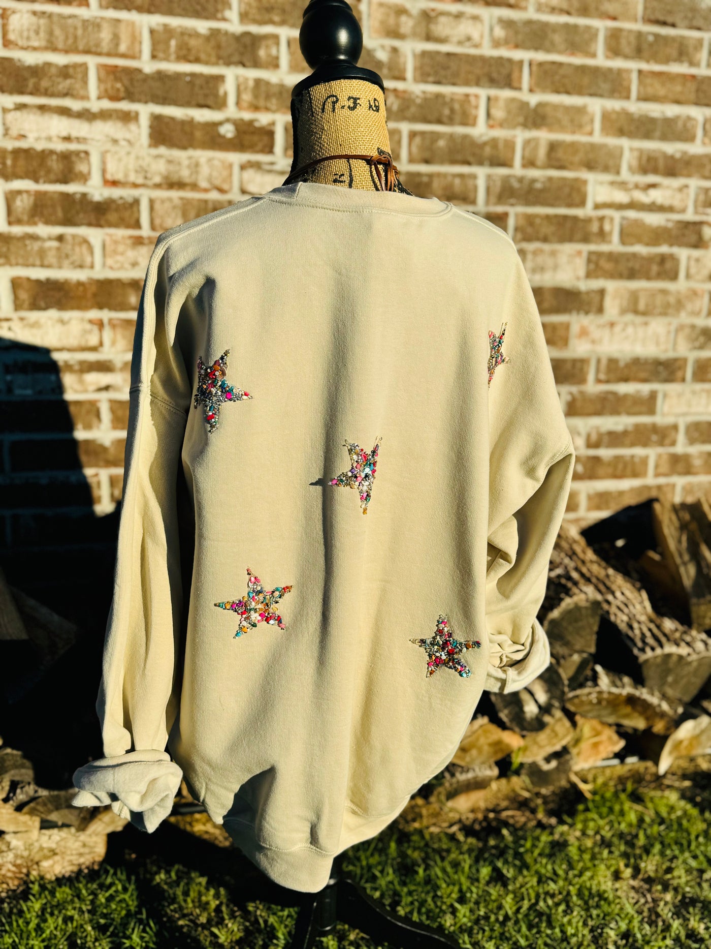 3D Star Crew Neck