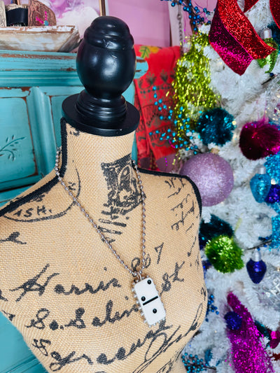 Black & White Domino Necklace