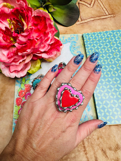 Colorful Heart Ring