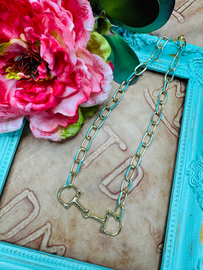 Horse Bit Turquoise Necklace