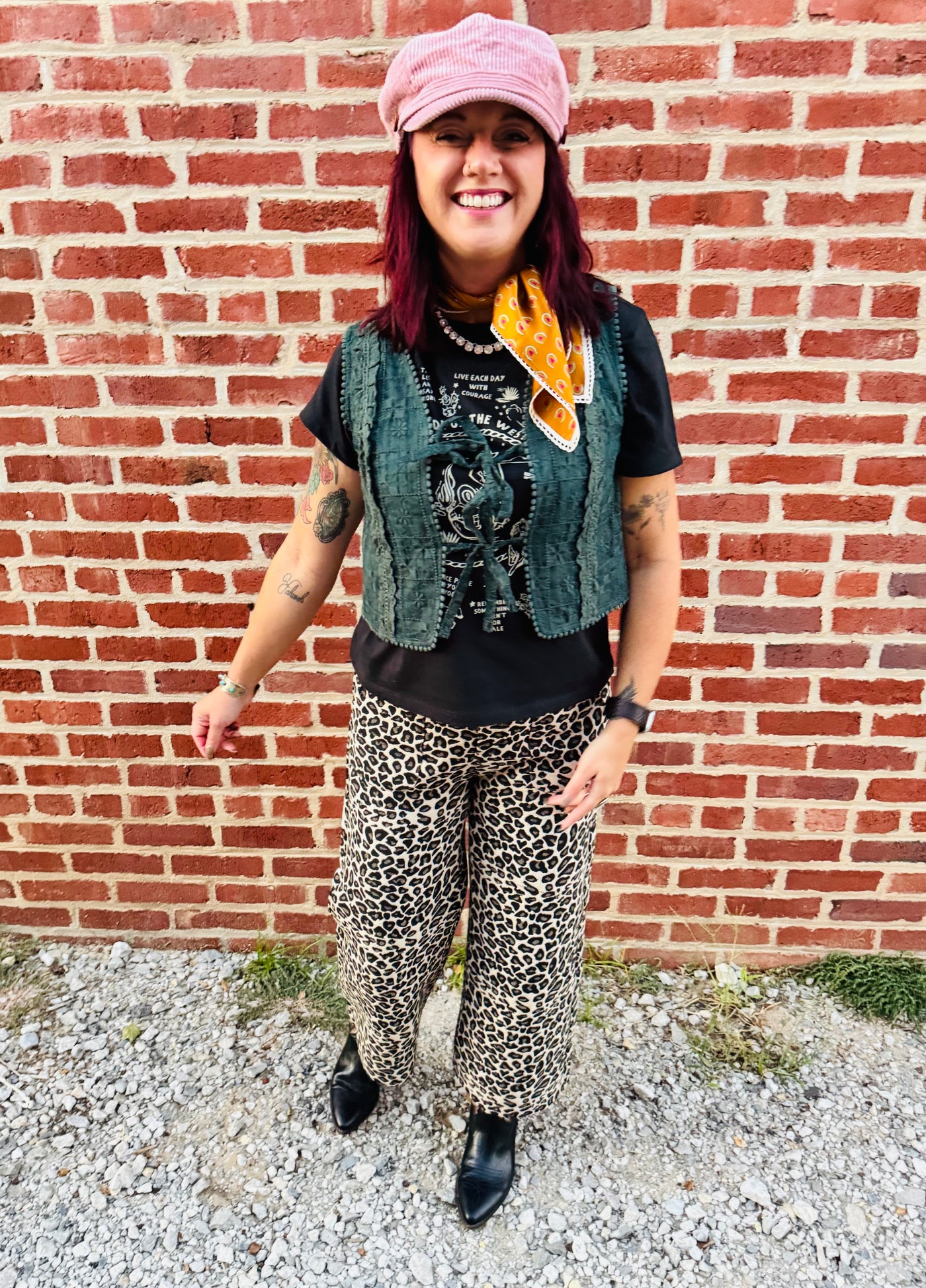 Embroidered Lace Tie Vest