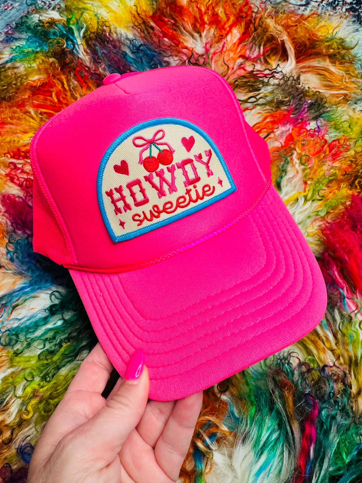 3D Hot Pink Howdy Sweetie Trucker Hat