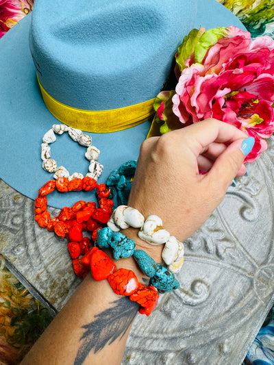 Orange Chunk Bracelet