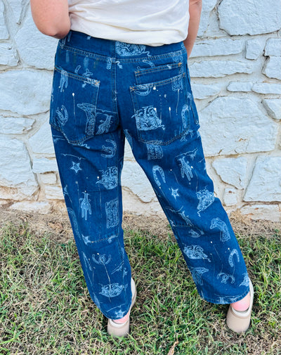 Western Denim Pants