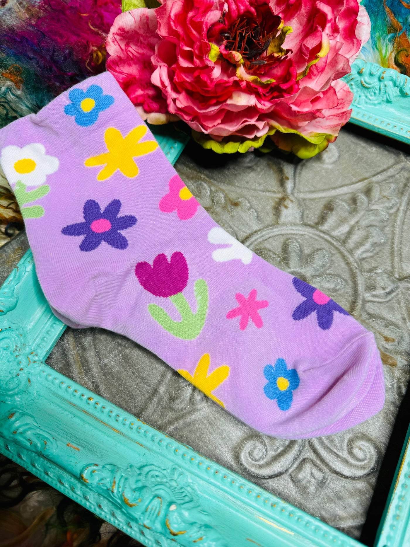 Orchid Floral Socks