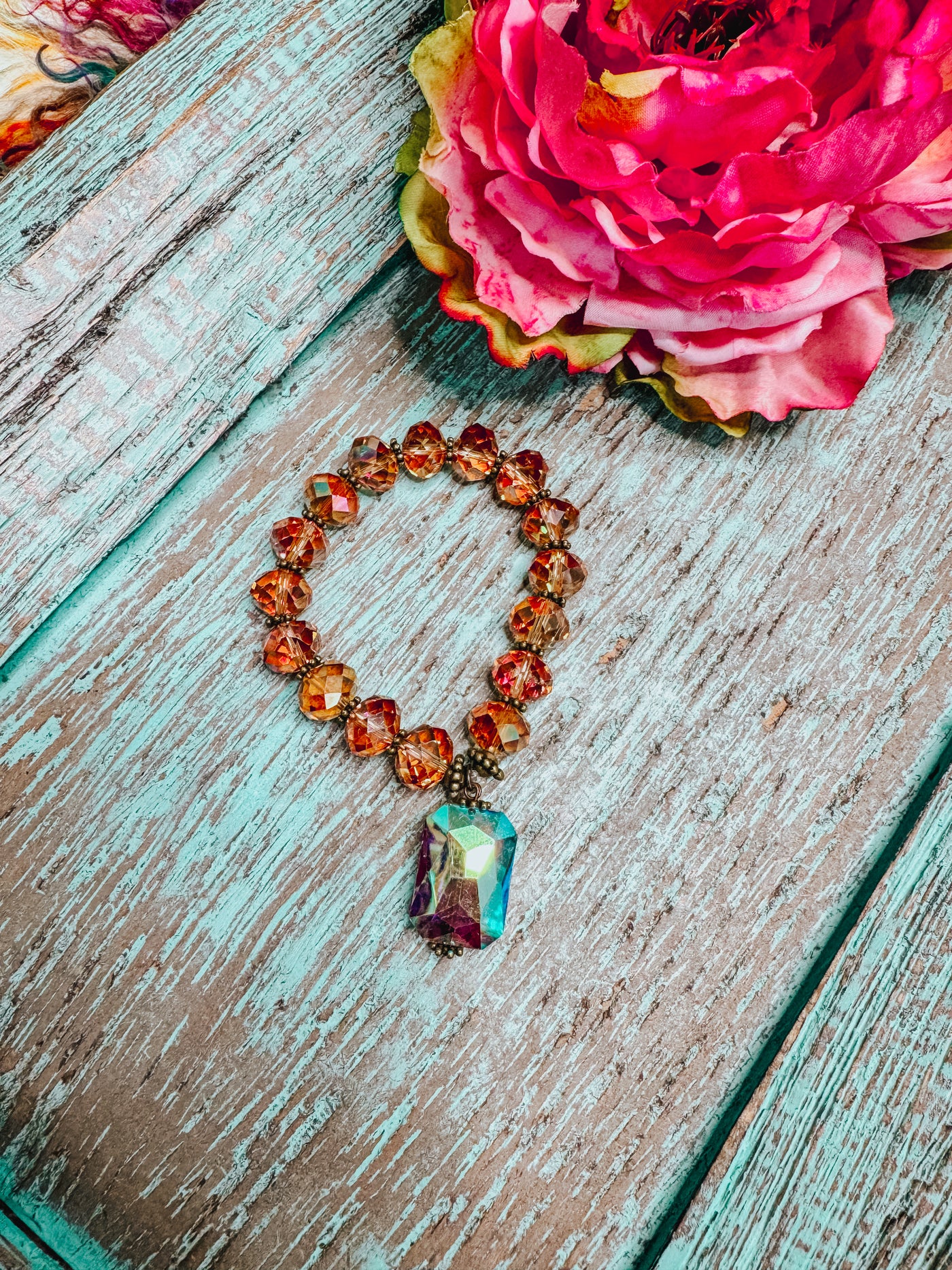 Light Orange Crystal Bracelet