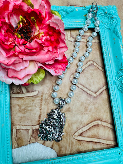 Pearl Santa Necklace