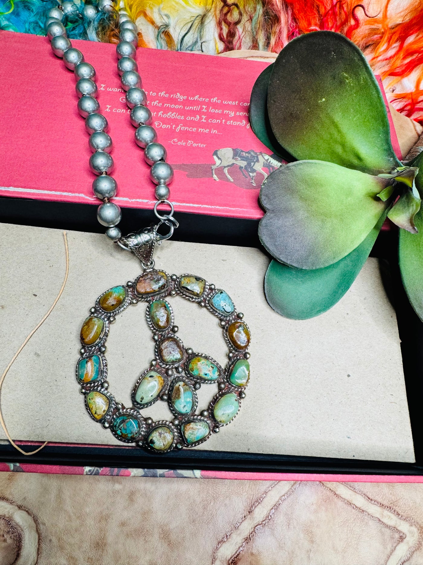 Turquoise Peace Necklace D