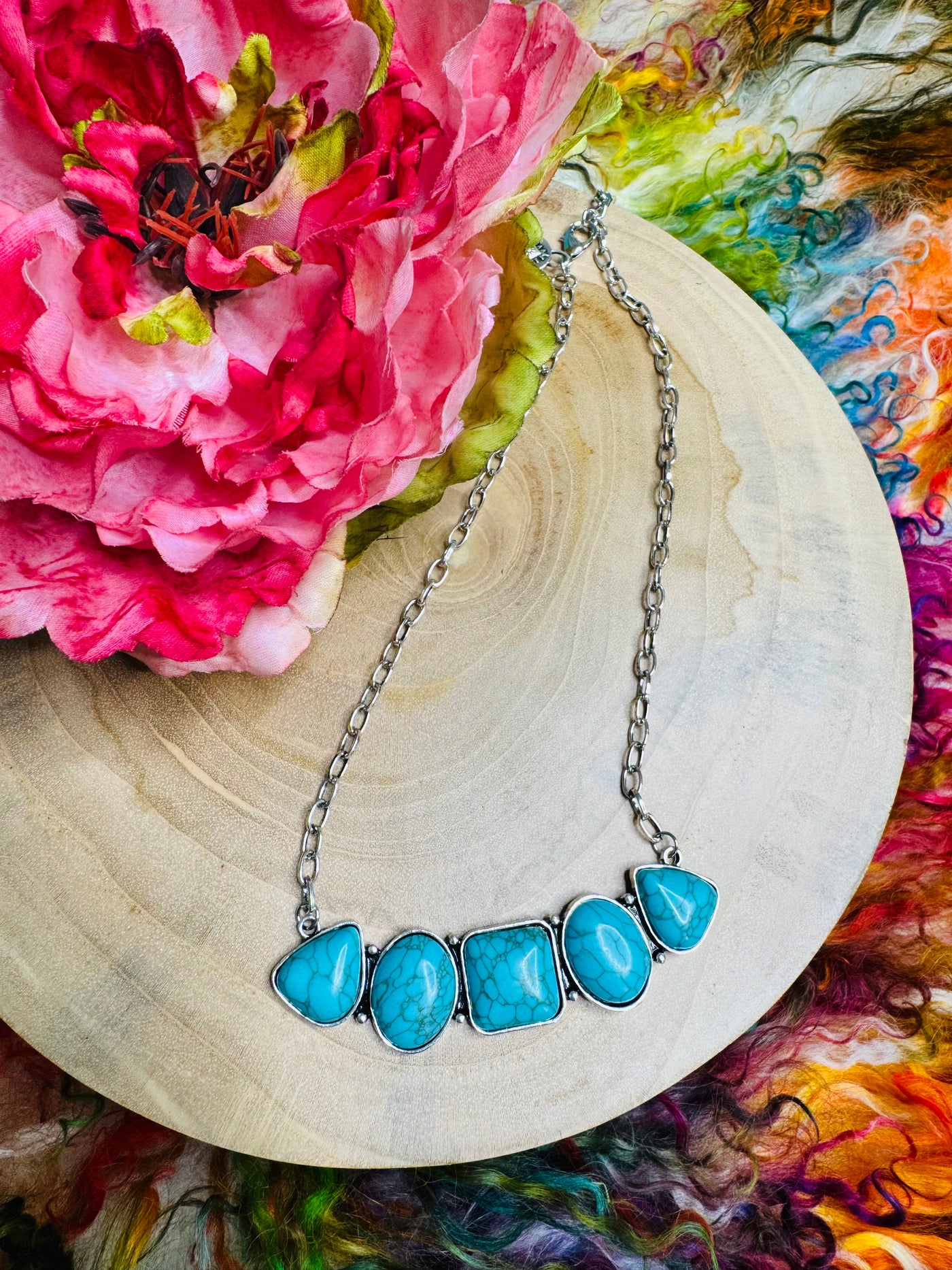 5 Turquoise Stone Necklace