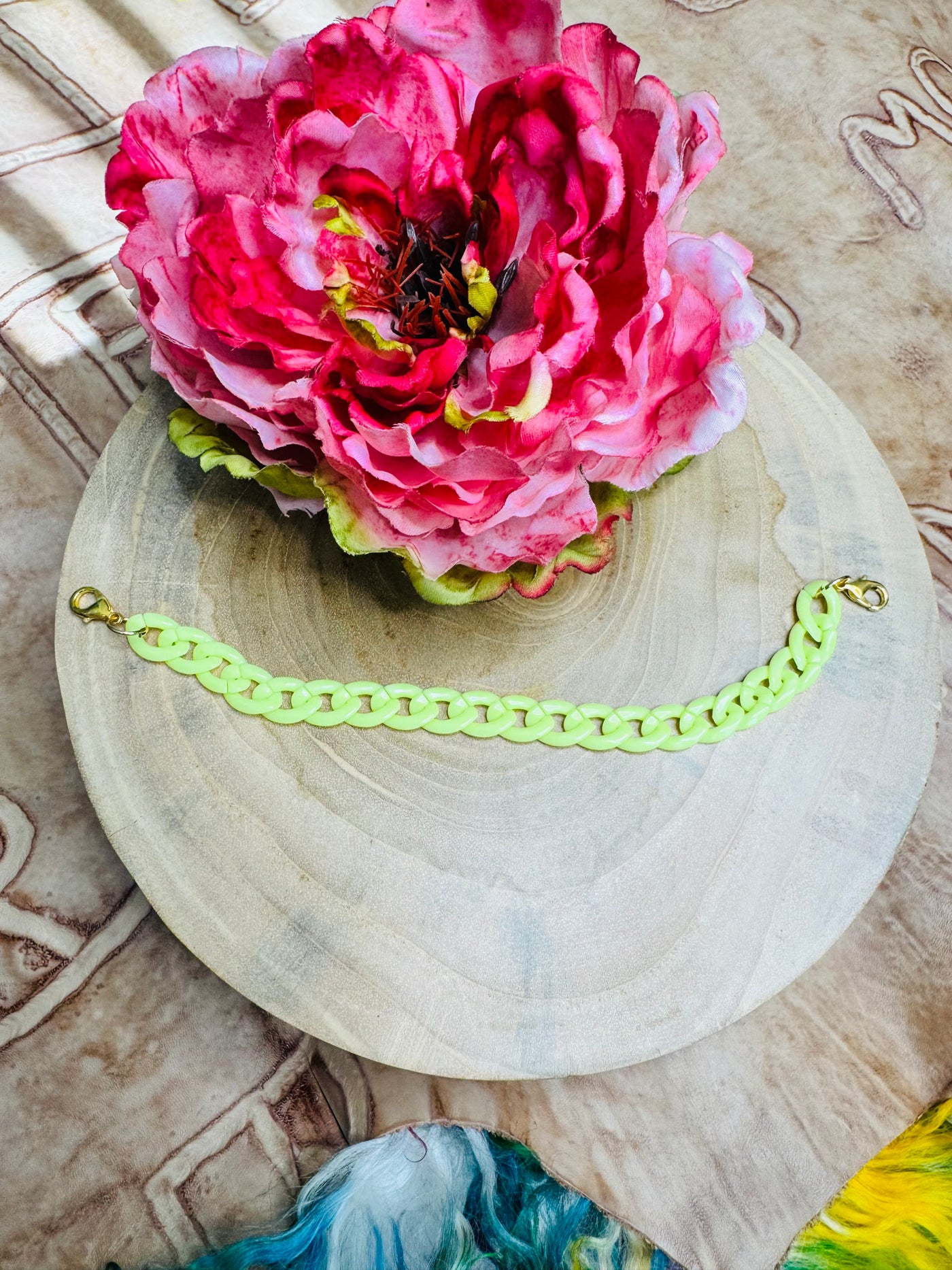 Lime Link Hat Chain