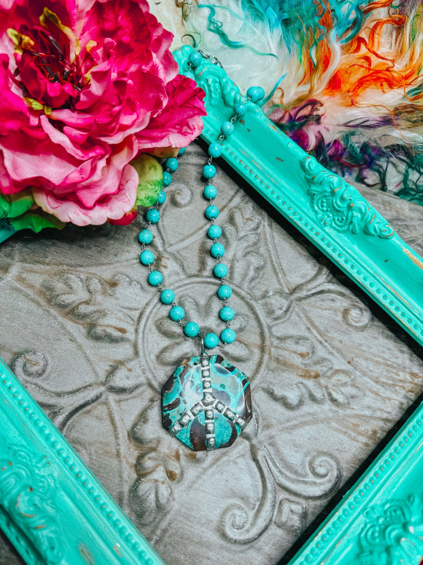 Turquoise Peace Necklace