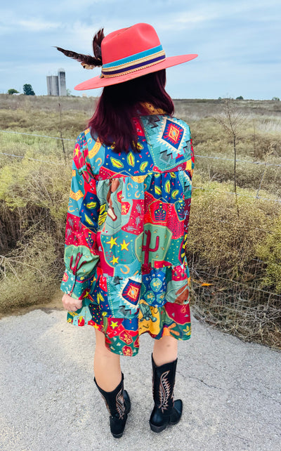 Cowboy Satin Dress