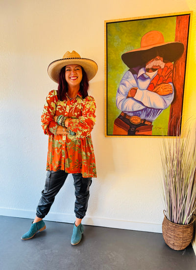 Velvet Boho Button Down