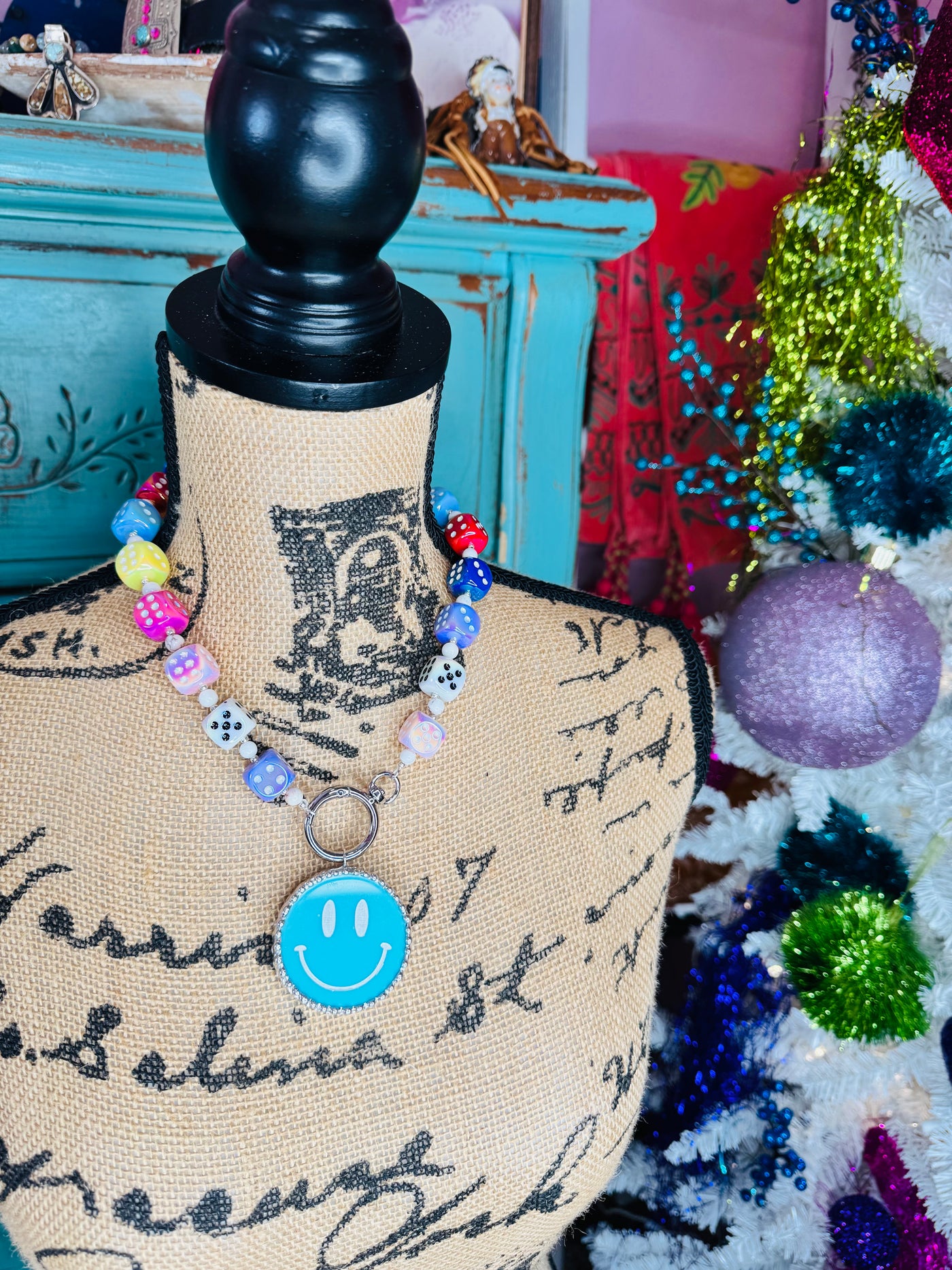 Smiley Dice Necklace