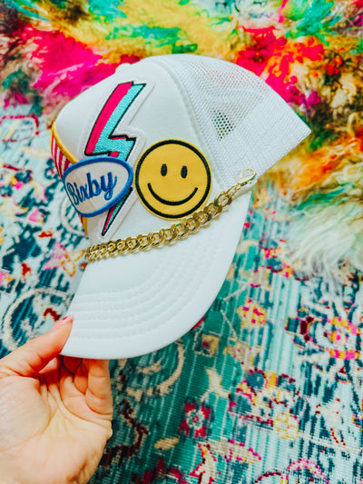 3D Bixby Smiley Trucker Hat