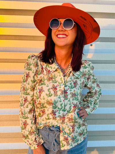 Western Cowgirl Button Down