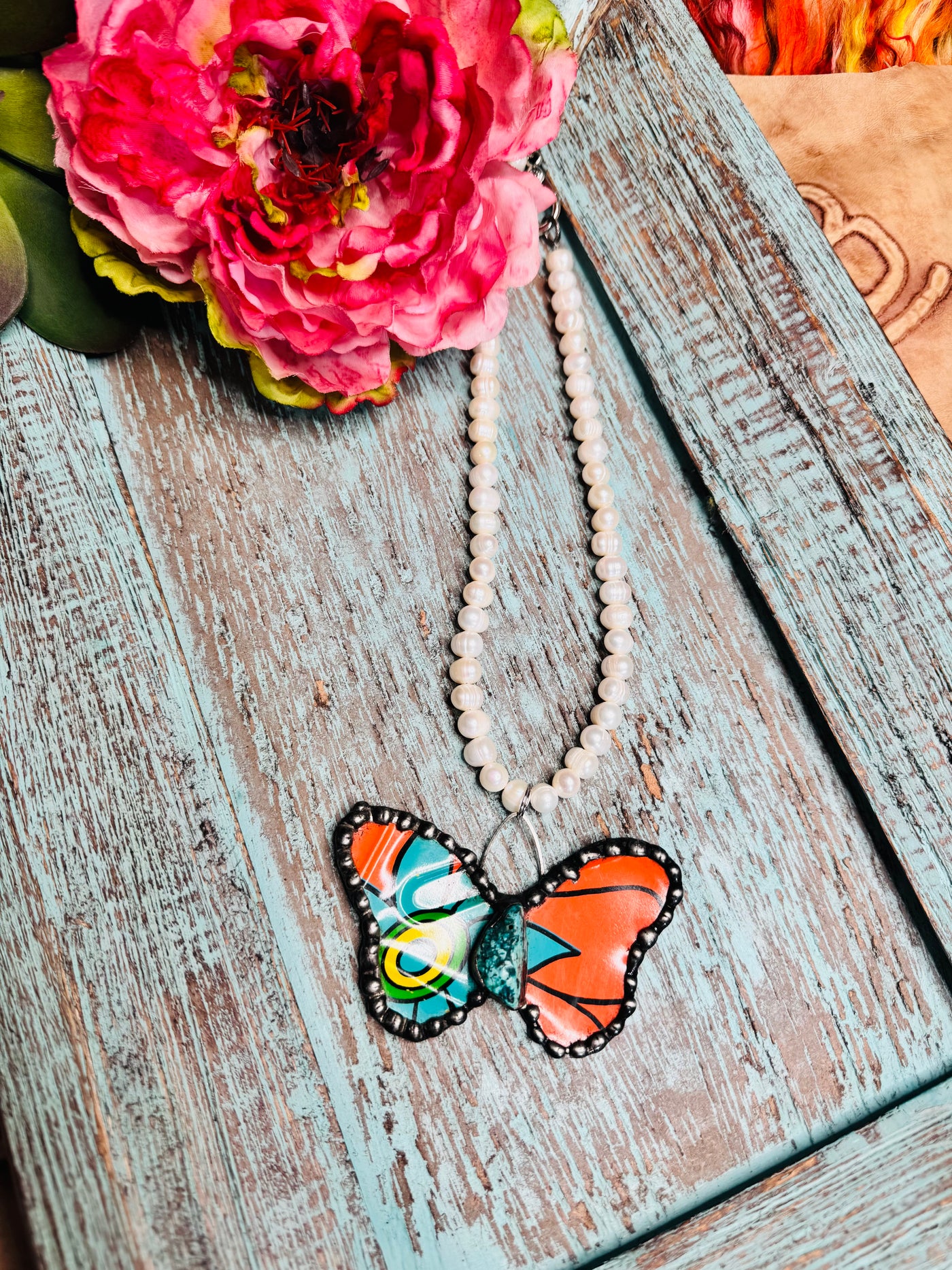 Butterfly Pearl Necklace