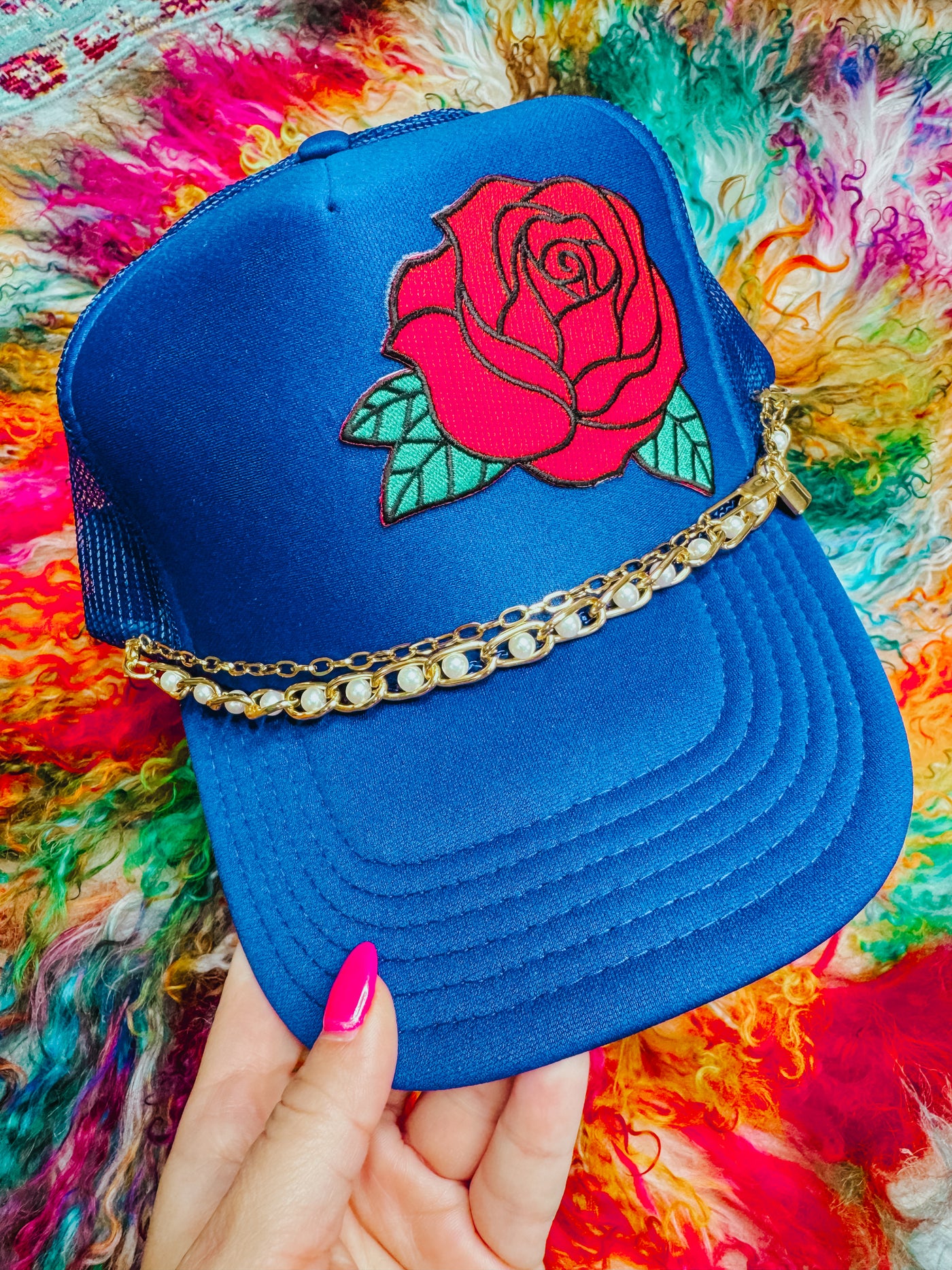 3D Rose Trucker Hat