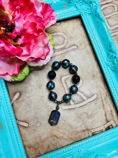 Rainbow Crystal Bracelet with Charm