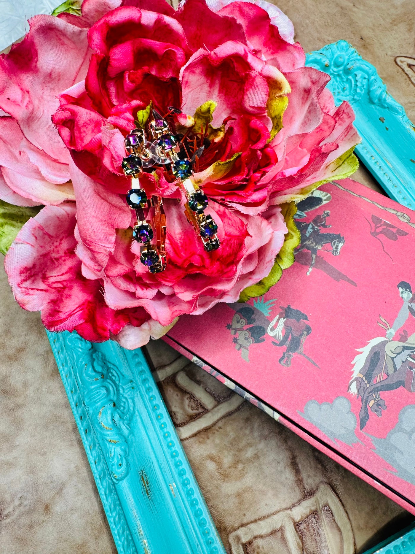 Volcano Rhinestone Hoops