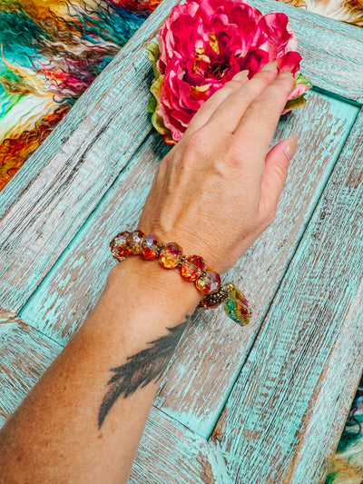 Light Orange Crystal Bracelet