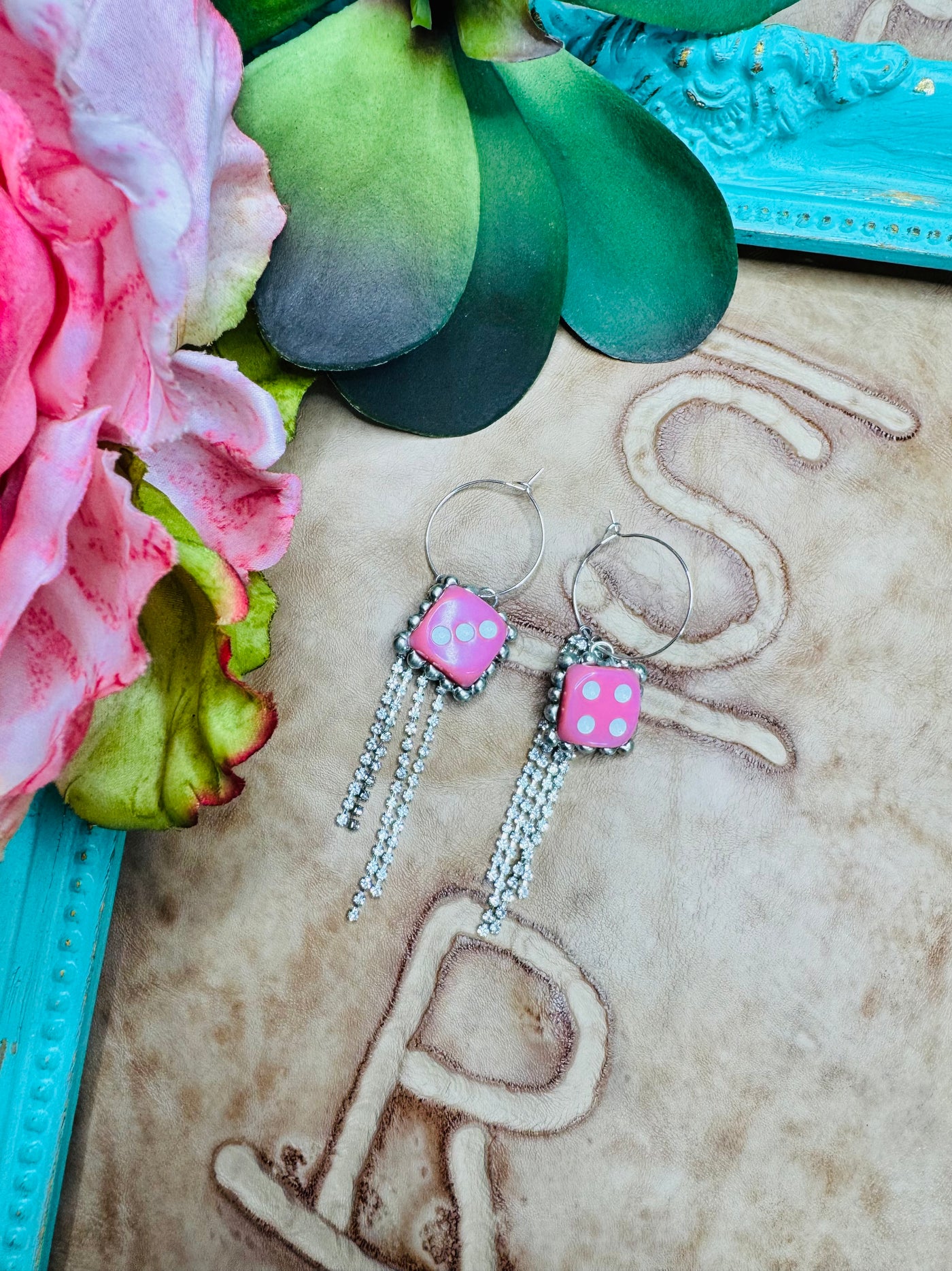 Dice Crystal Earrings