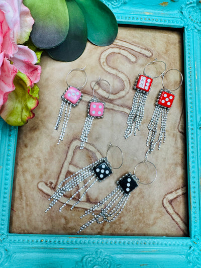 Dice Crystal Earrings