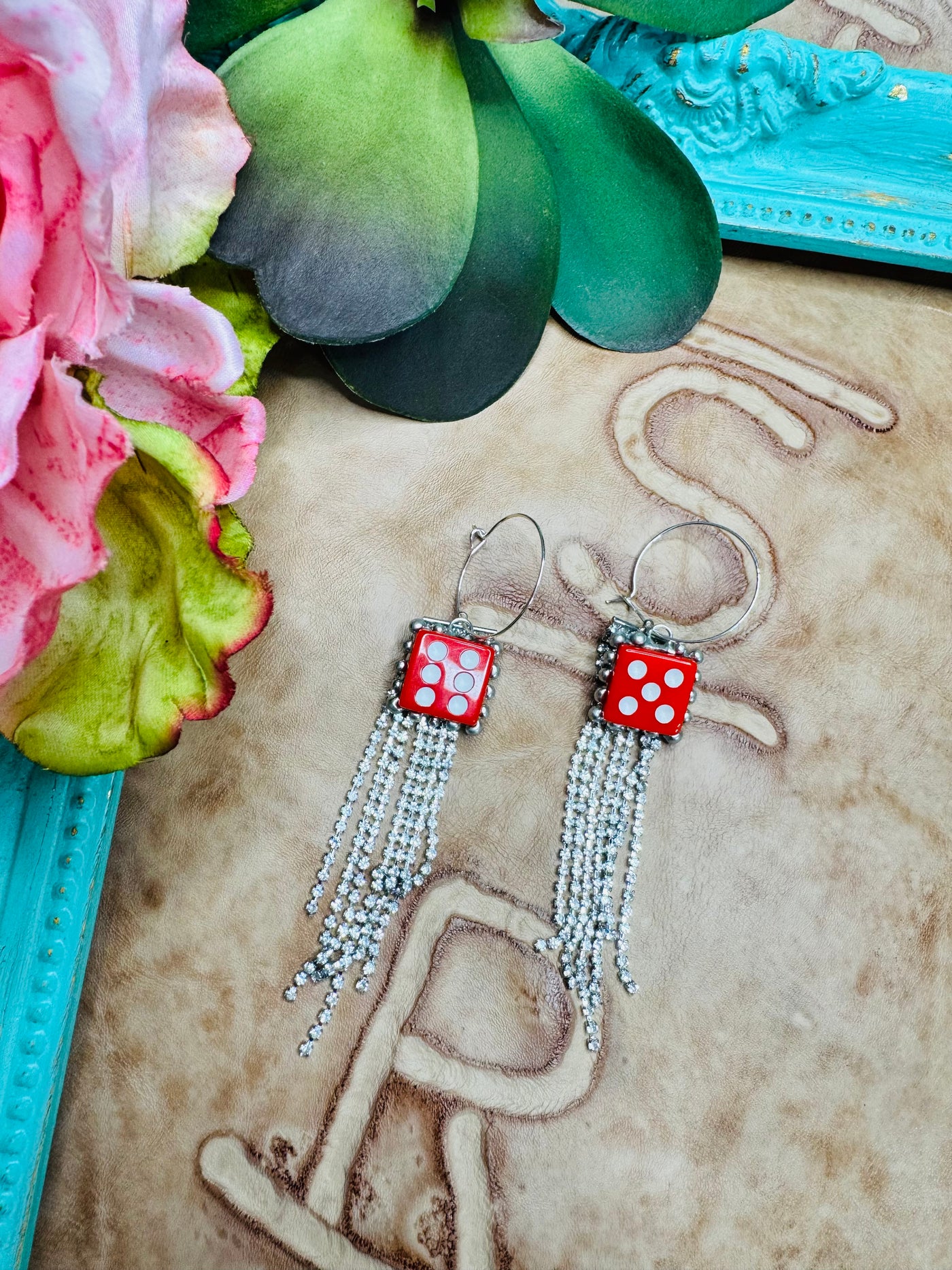 Dice Crystal Earrings