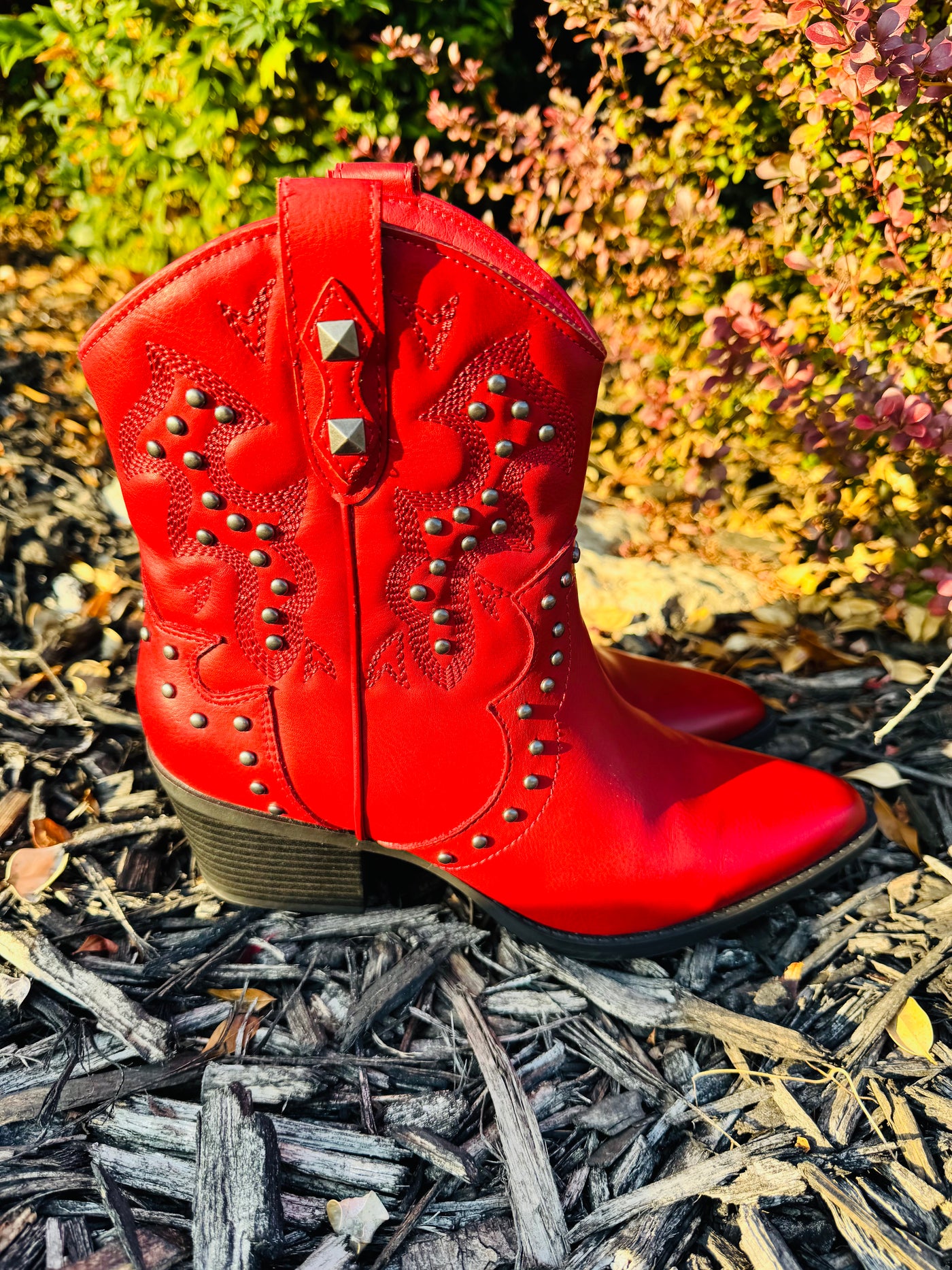 Red Studded Boots