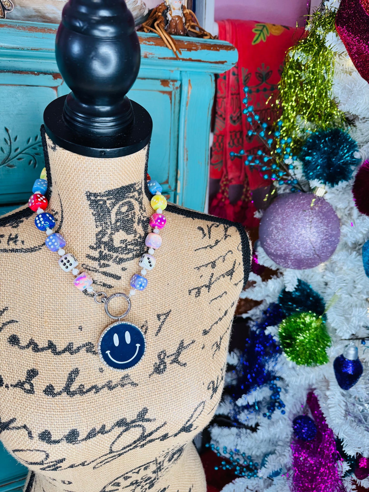 Smiley Dice Necklace