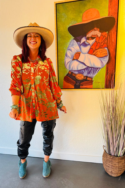 Velvet Boho Button Down