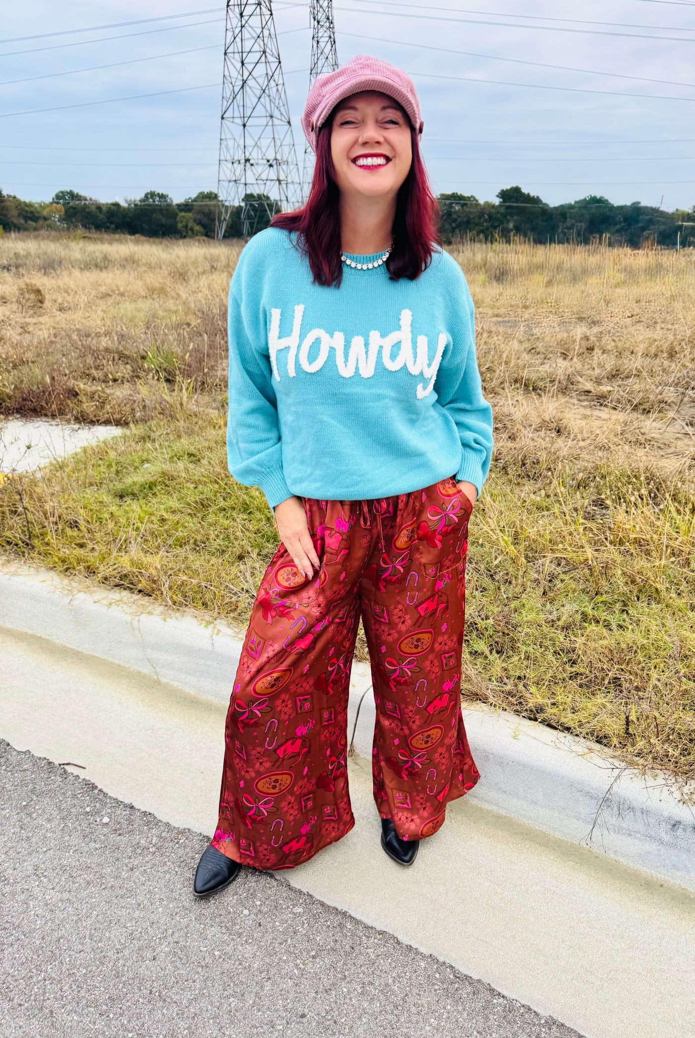 Turquoise Howdy Sweater