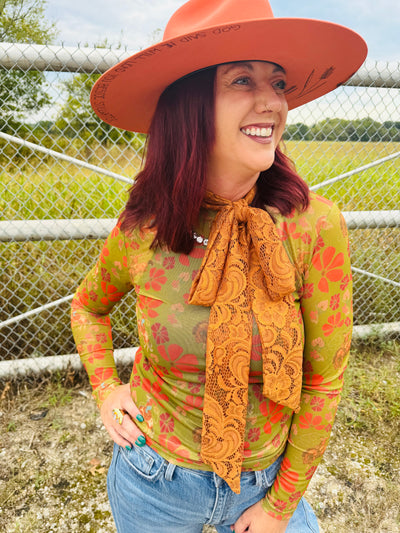 Bronc Rider Mesh Top