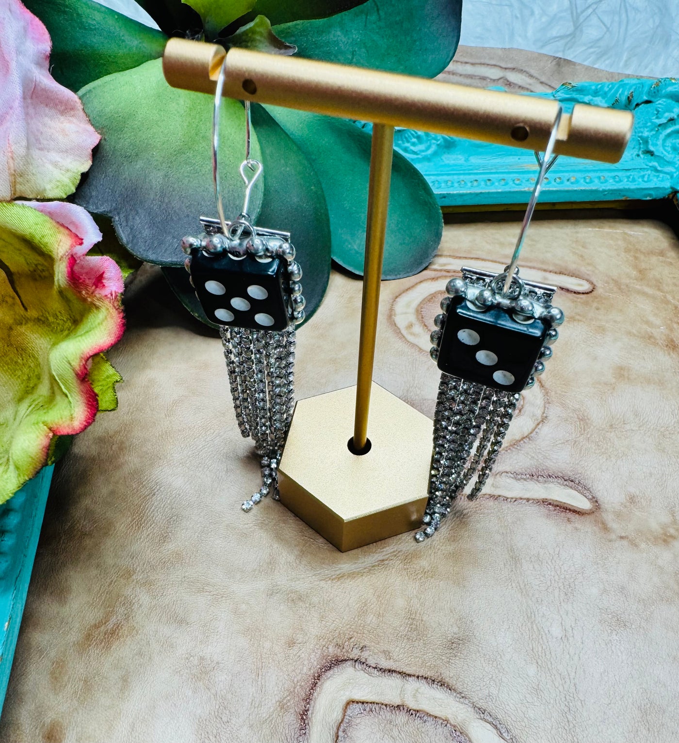 Dice Crystal Earrings