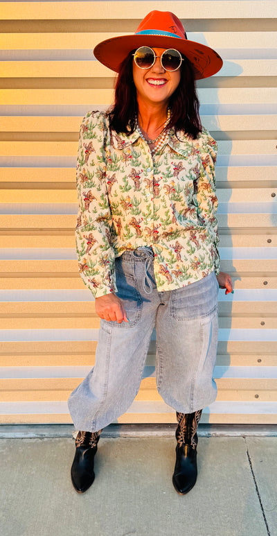 Western Cowgirl Button Down