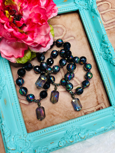 Rainbow Crystal Bracelet with Charm