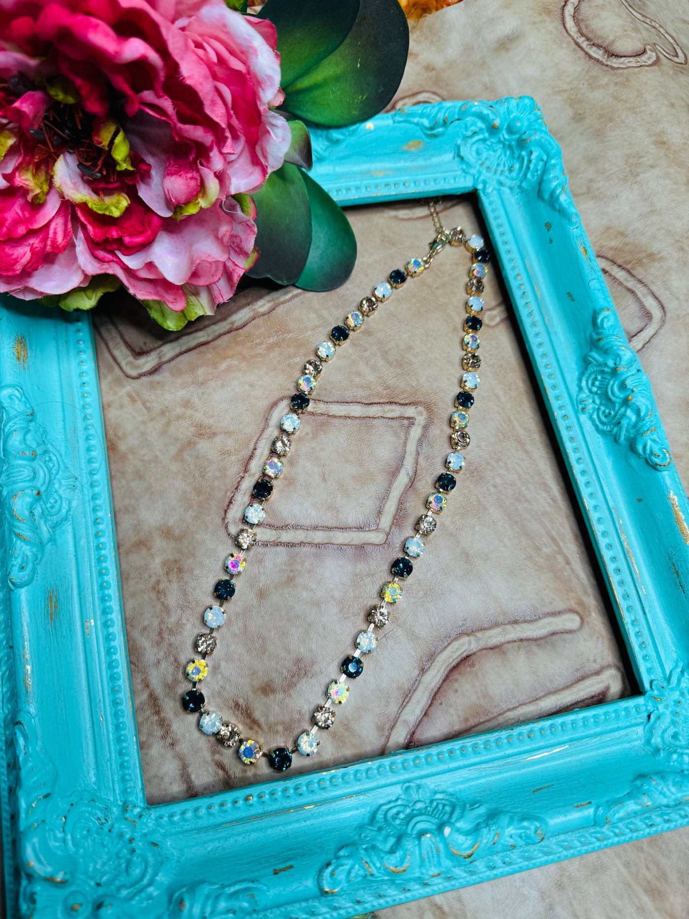 Bronze Rhinestone Necklace