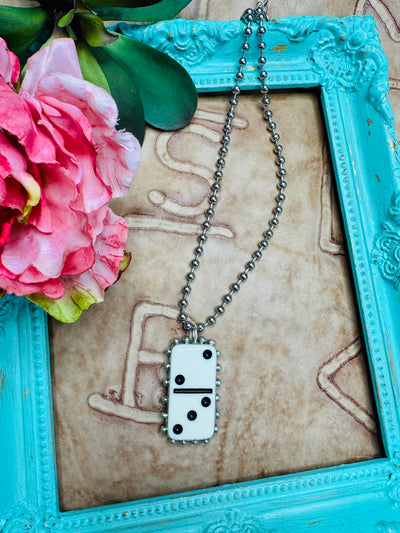 Black & White Domino Necklace