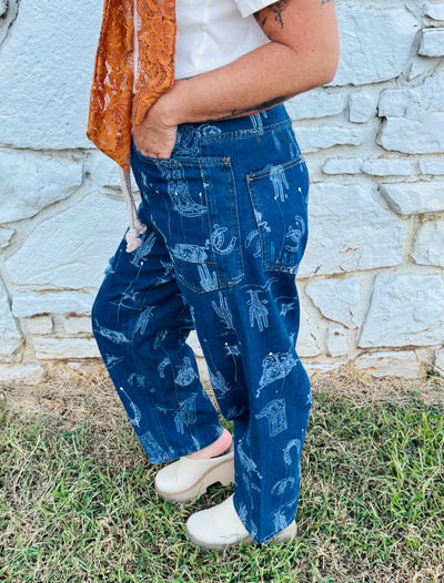 Western Denim Pants