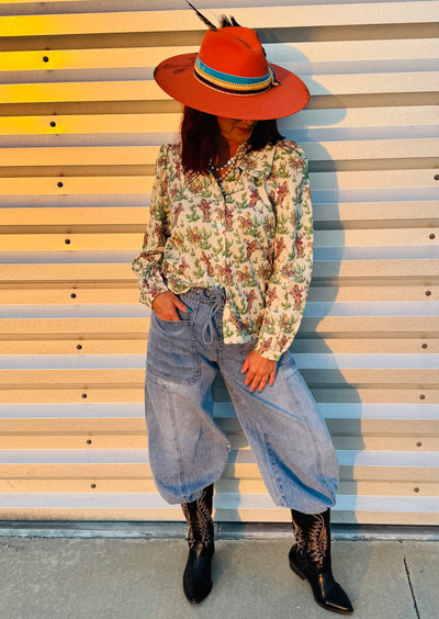 Western Cowgirl Button Down