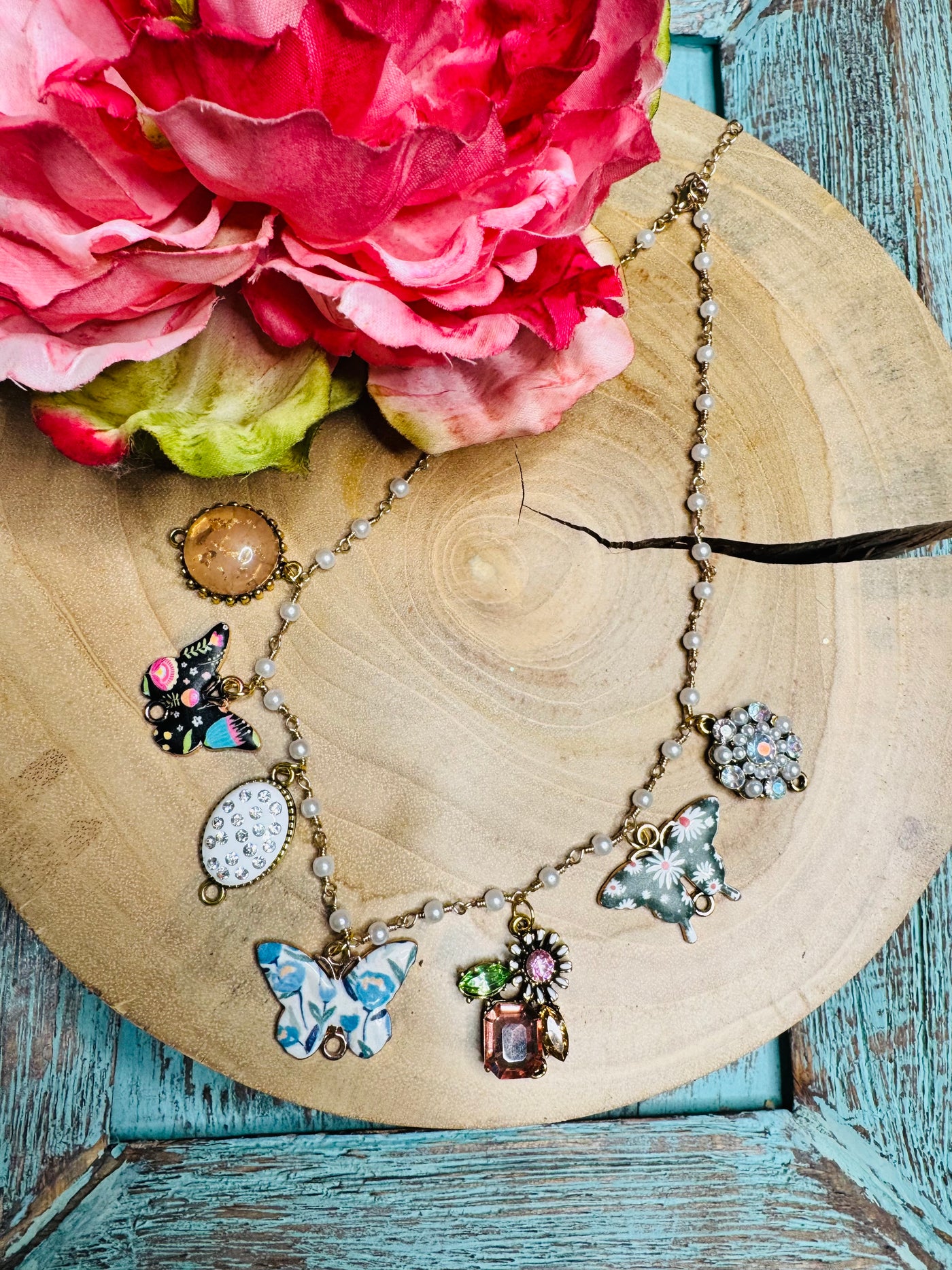 3D Butterfly Charm Necklace