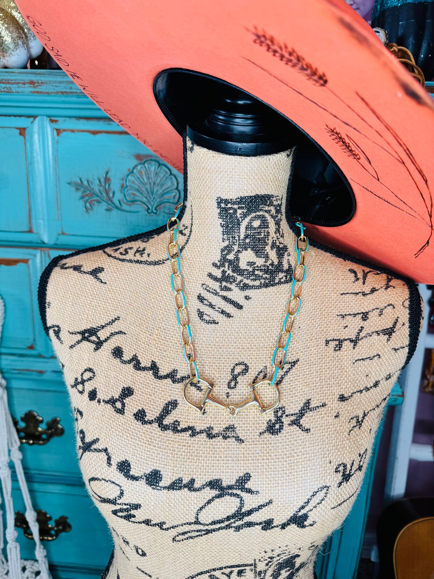 Horse Bit Turquoise Necklace